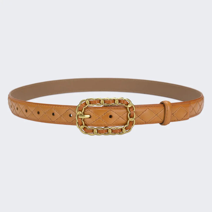 Stylish Leather Pin Buckle Belt