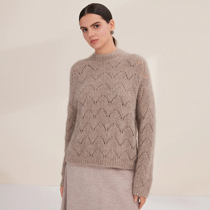 Refined Cashmere Mock Neck Jumper