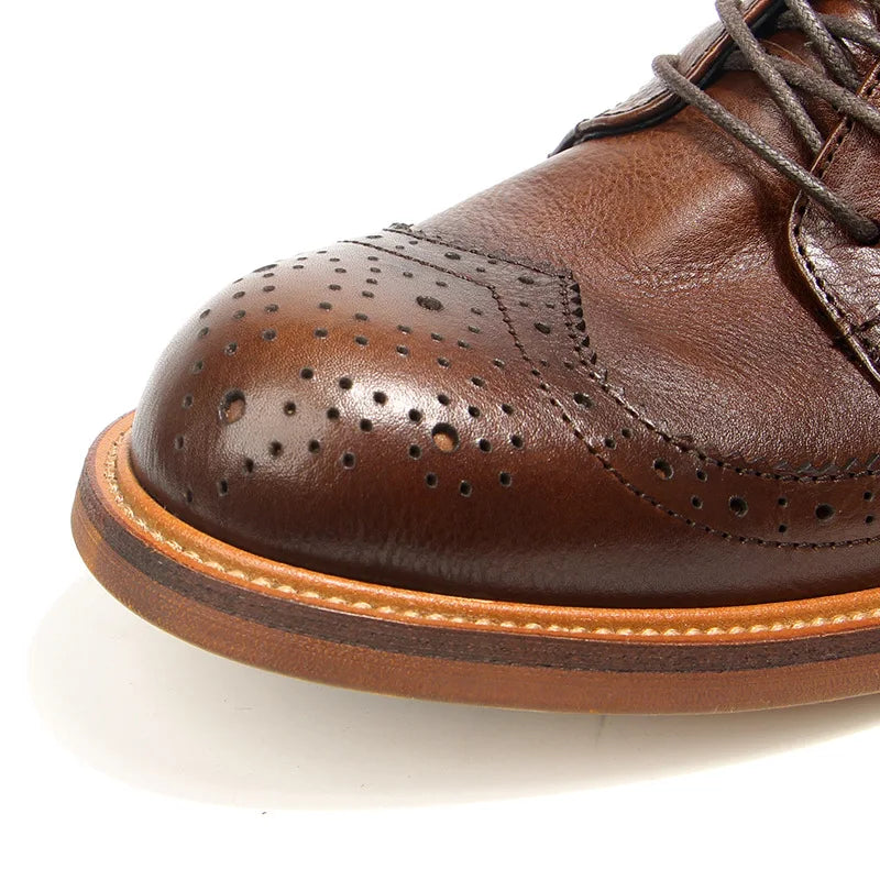 Luxury Block Design Oxford Leather Shoes