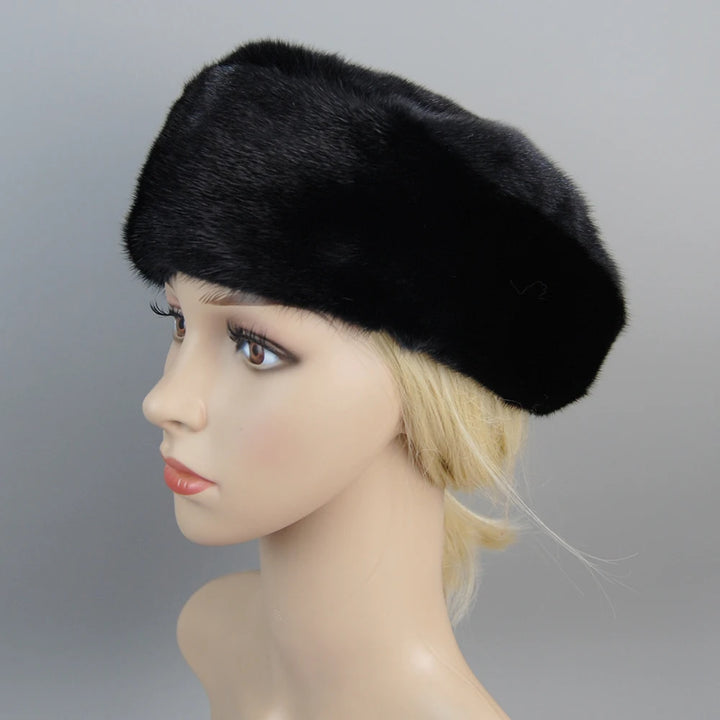 Genuine Full Pelt Fur Beret Hat