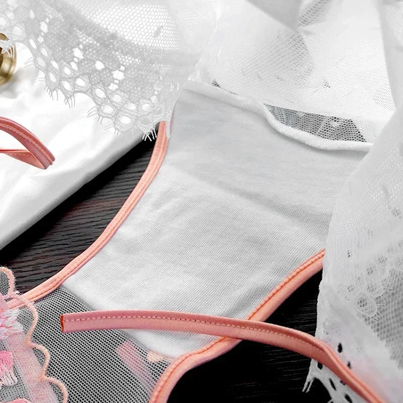 Tempting Mesh Lace-Up Briefs