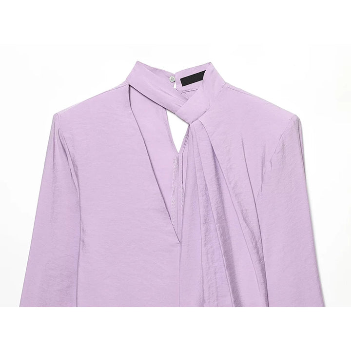 Smart Twist Collar Blouse