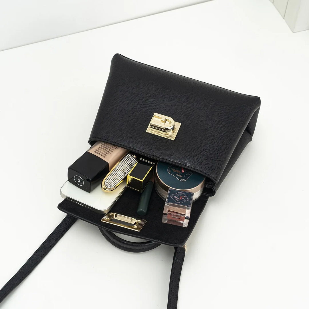 Luxurious Soft Cowhide Square Handbag