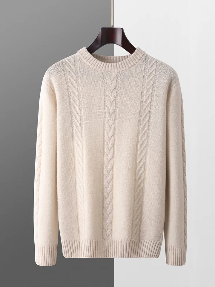 Soft Warm Cable Stitch Pullover Sweater