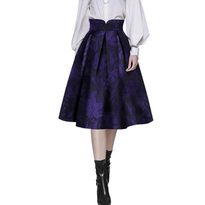 Big Swing Flowing Floral Skirt