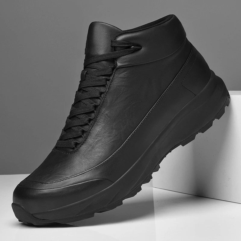 High-Top Lace-Up Casual Walking Boots