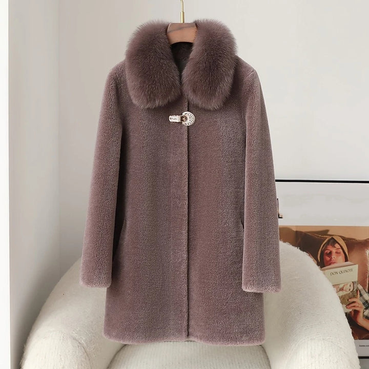 Classic Sheep Wool Shearling Coat