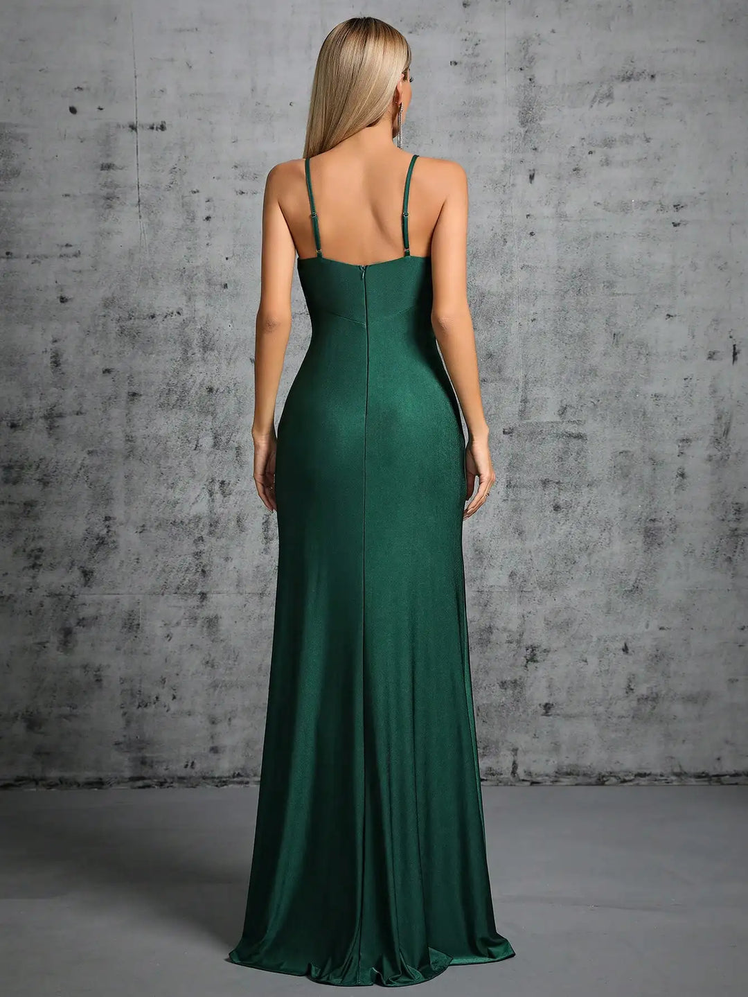 Smart Chest Ribbon Slit Dress