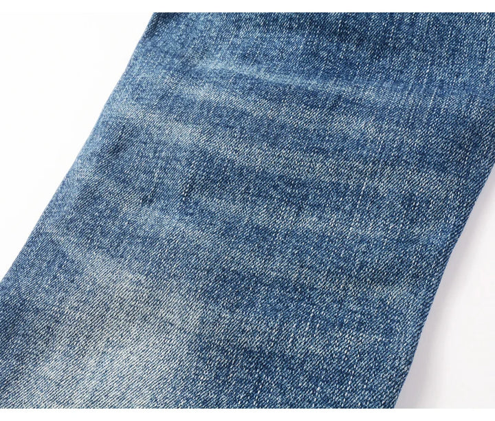 Sleek Patch Detail Slim Denim Jeans Pants