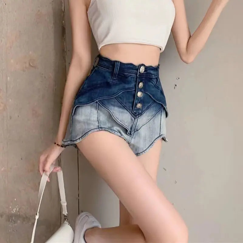 Refined Wide-leg Denim Shorts