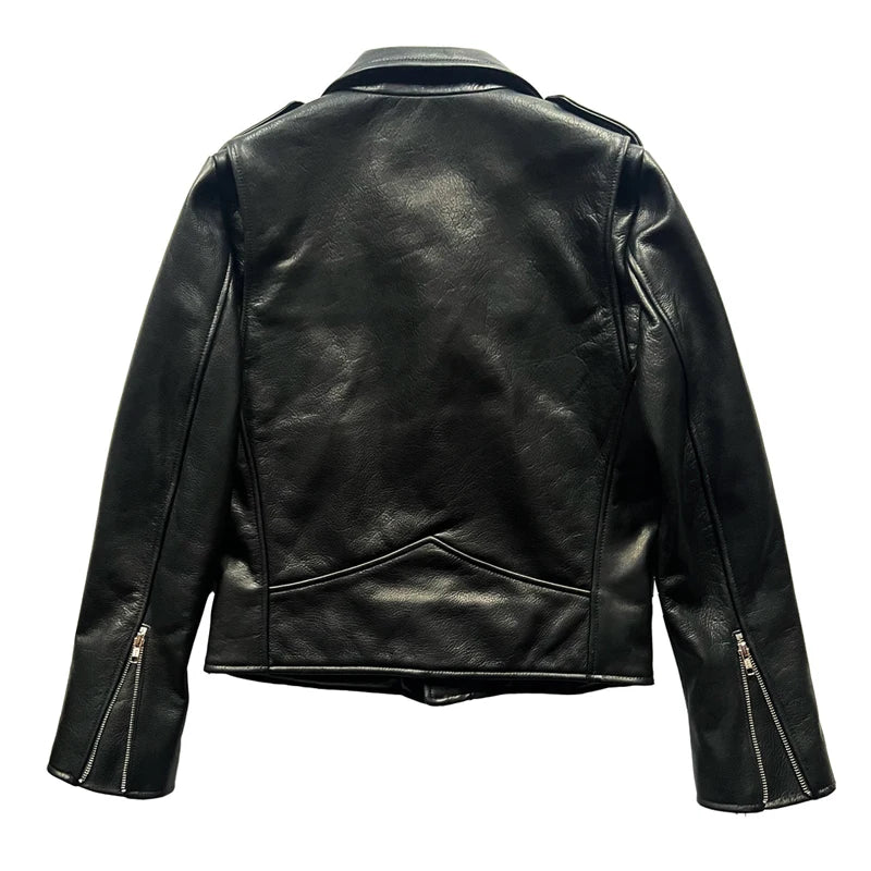 Fashionable Real Leather Short Jacket