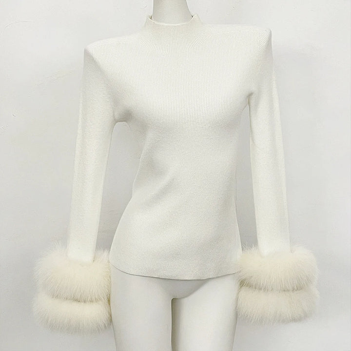 Refined Half Turtleneck Knit Warm Top