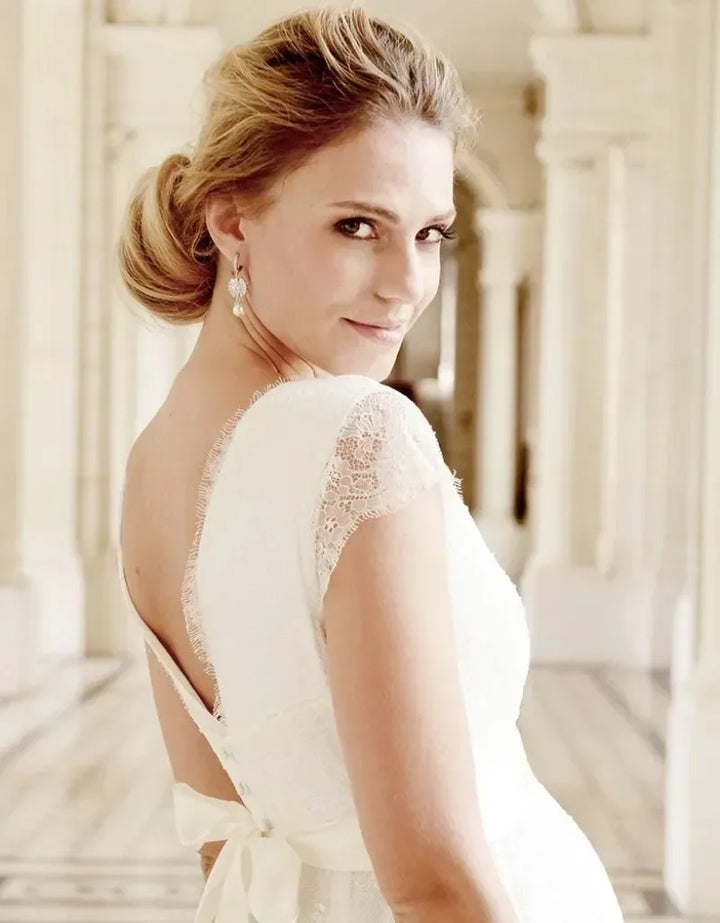Gorgeous White Lace Maternity Dress