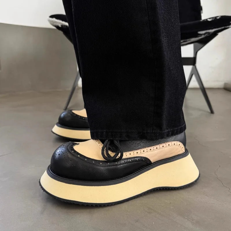 Premium Wide Fit Men's Leather Derby Shoes