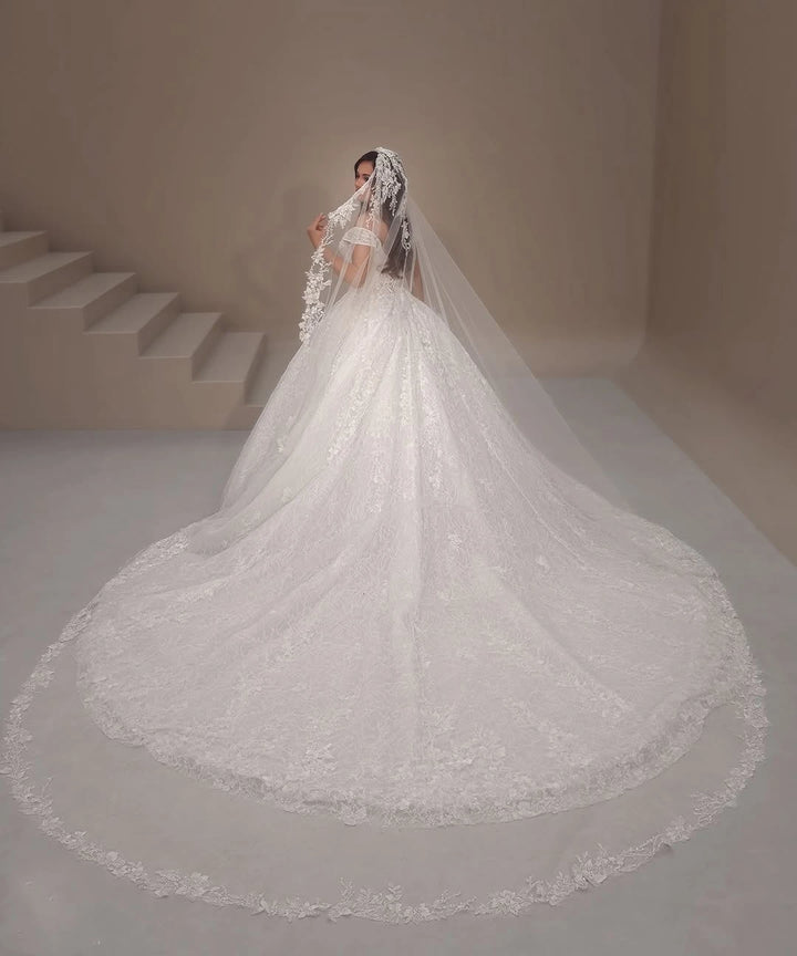 Lovely Off Shoulder Princess Wedding Dress