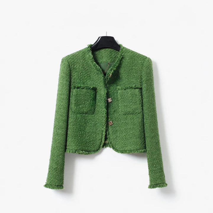 Elegant Retro Floral Short Coat