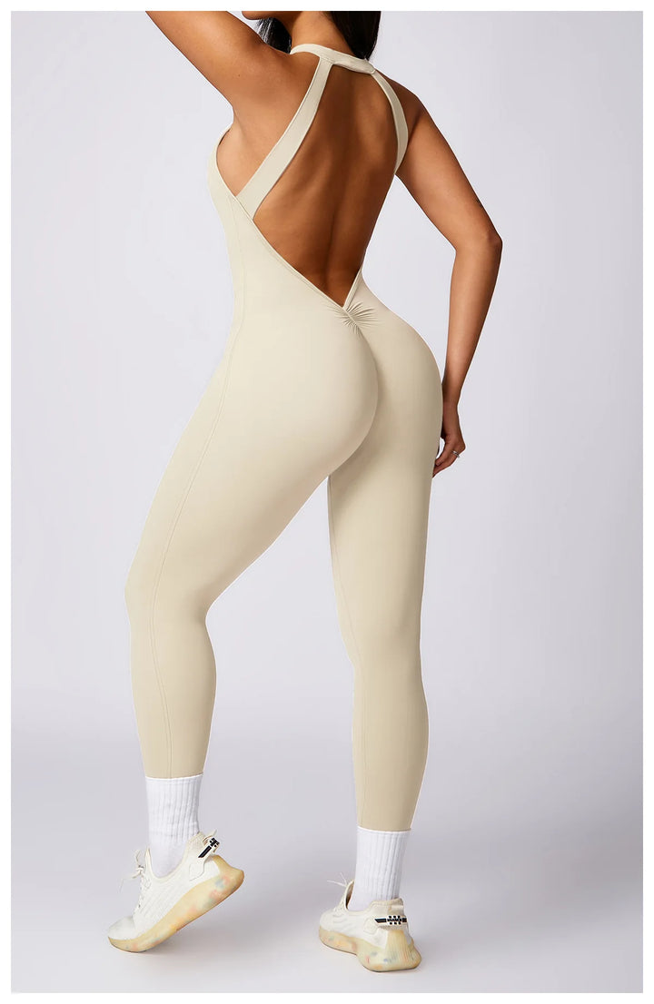 Quick Drying Backless One-piece Yoga Suit