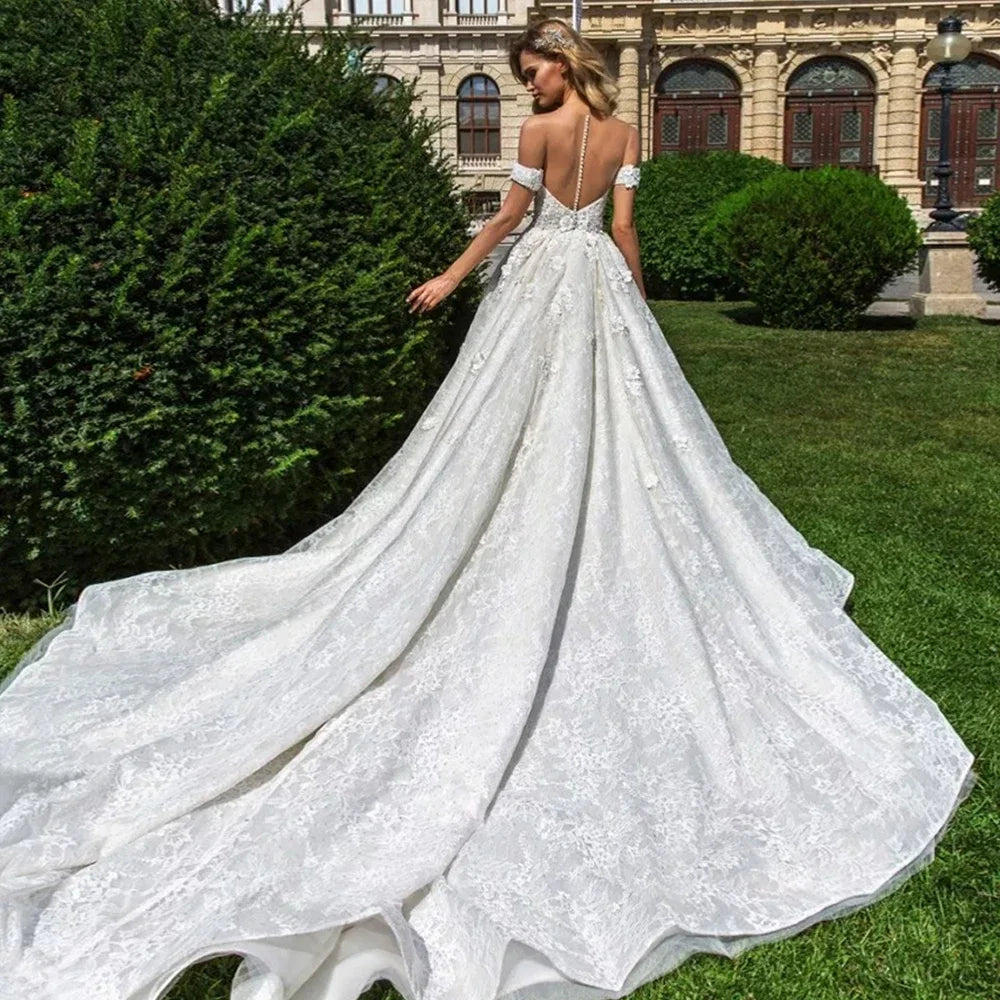 Exquisite Lace Bridal Ball Gown