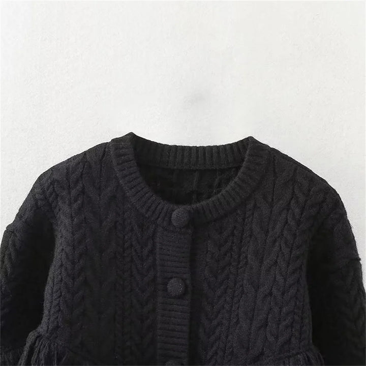 Lovely Tassel Spliced Cotton Coat