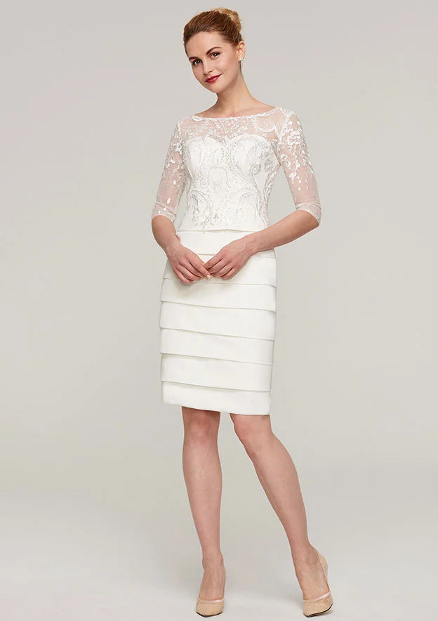 Romantic Knee-Length Mother Of Bride Dress