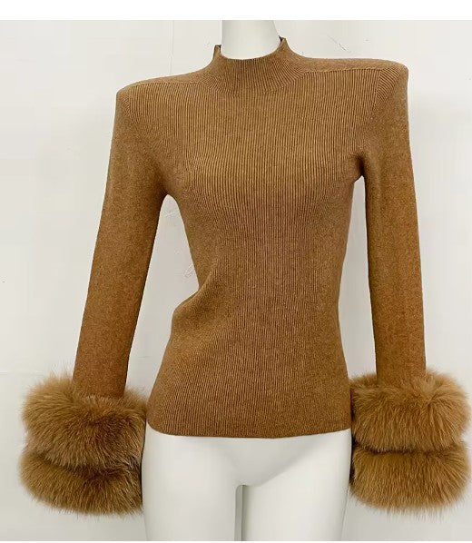 Refined Half Turtleneck Knit Warm Top