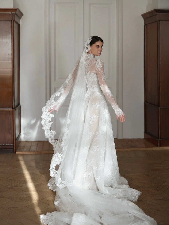 Charming A-Line Lace Wedding Couture