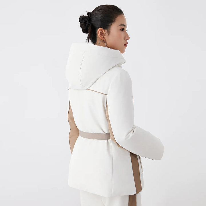 Stylish High-neck Goose Down Hooded