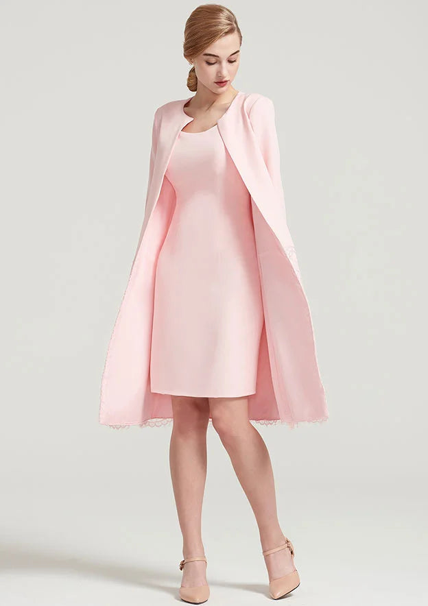 Lovely Satin Jacket Mother Of The Bride Dress
