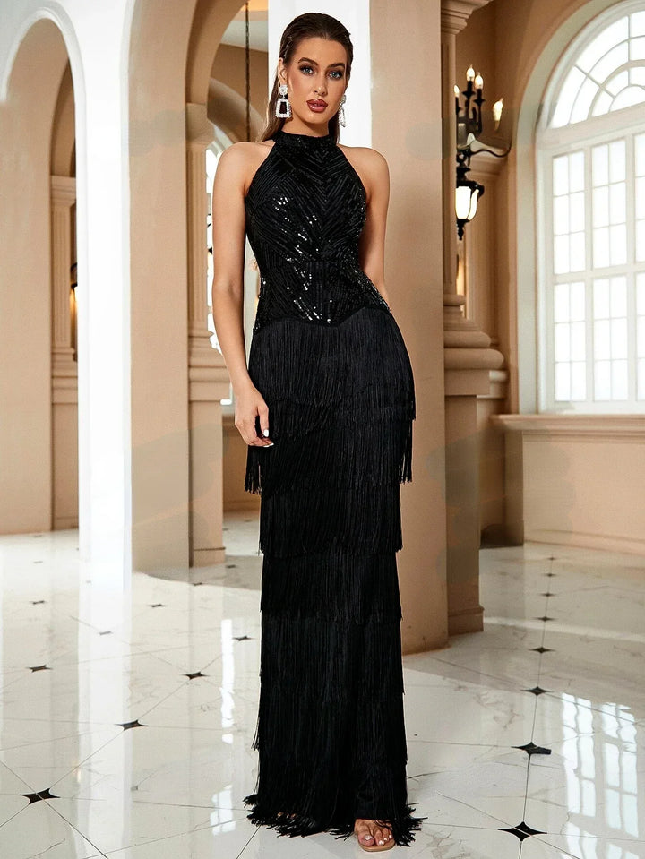 Lovely Halter Neck Evening Dress