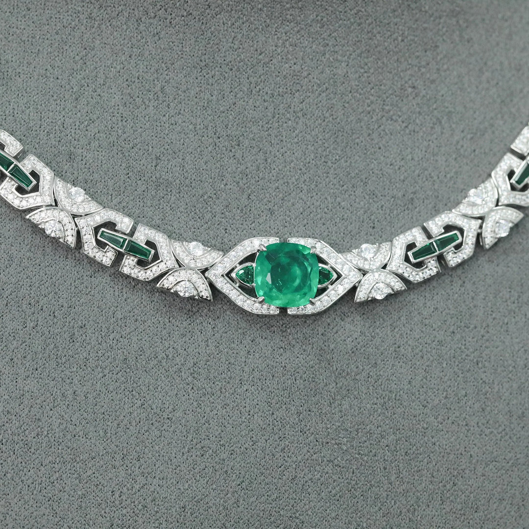 Sterling Silver Emerald Jewelry Set