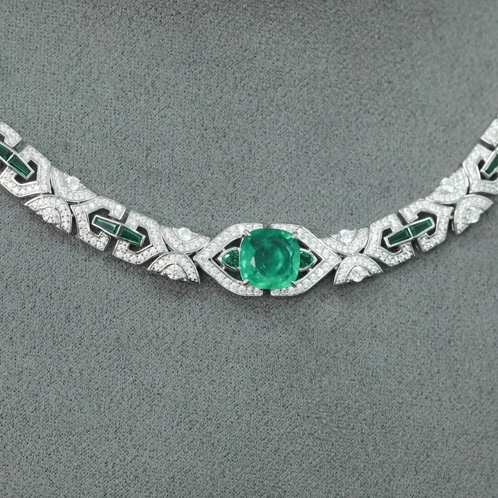 Sterling Silver Emerald Jewelry Set