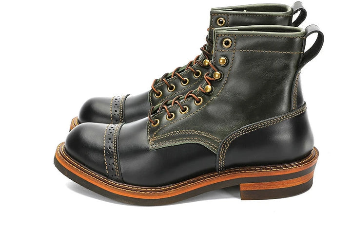 Premium Leather Short Motorcycle Boots