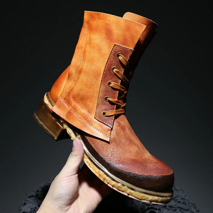 British Style Motorcycle Leather Boots