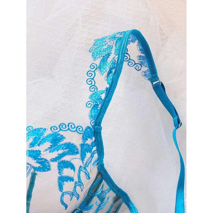 Delicate Mesh Embroidery Lingerie