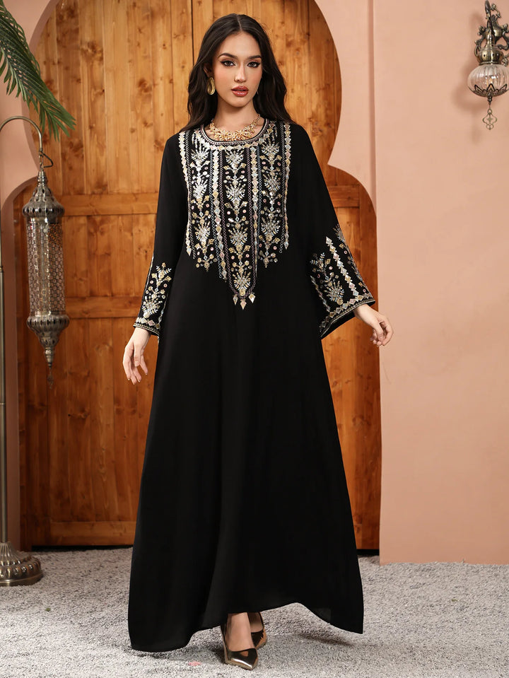 Luxury Floral Traditional Abaya Dress