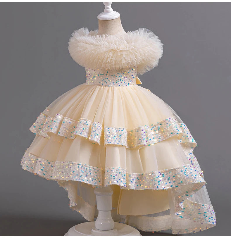 Elegant Big Bow Girl’s Party Dress