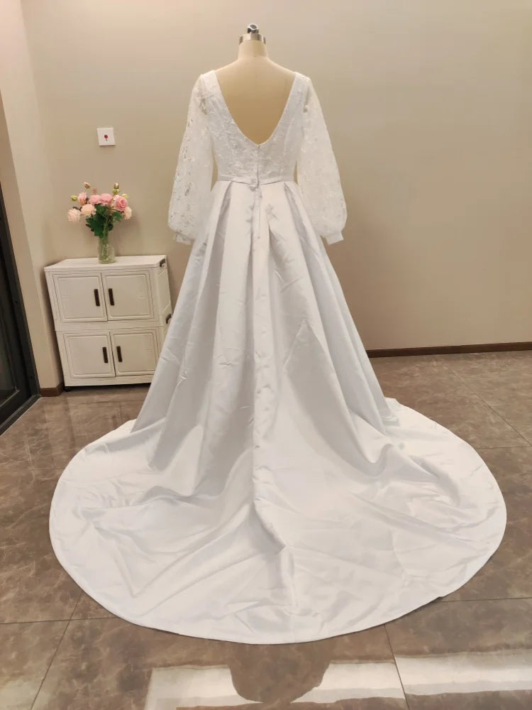 Exquisite Plus Size Women Wedding Puff Gown