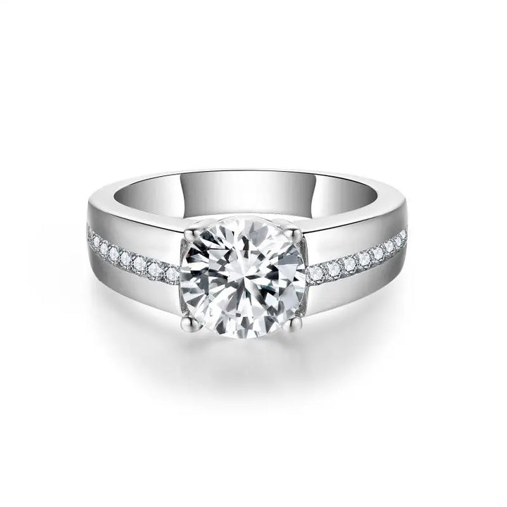 Moissanite Melted Men’s Diamond Ring