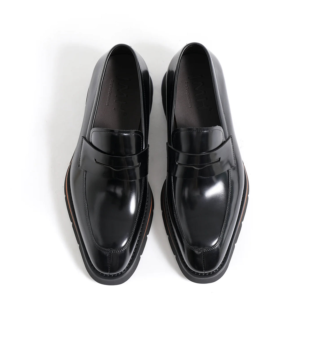 Glossy Polished Thick Sole Shoes