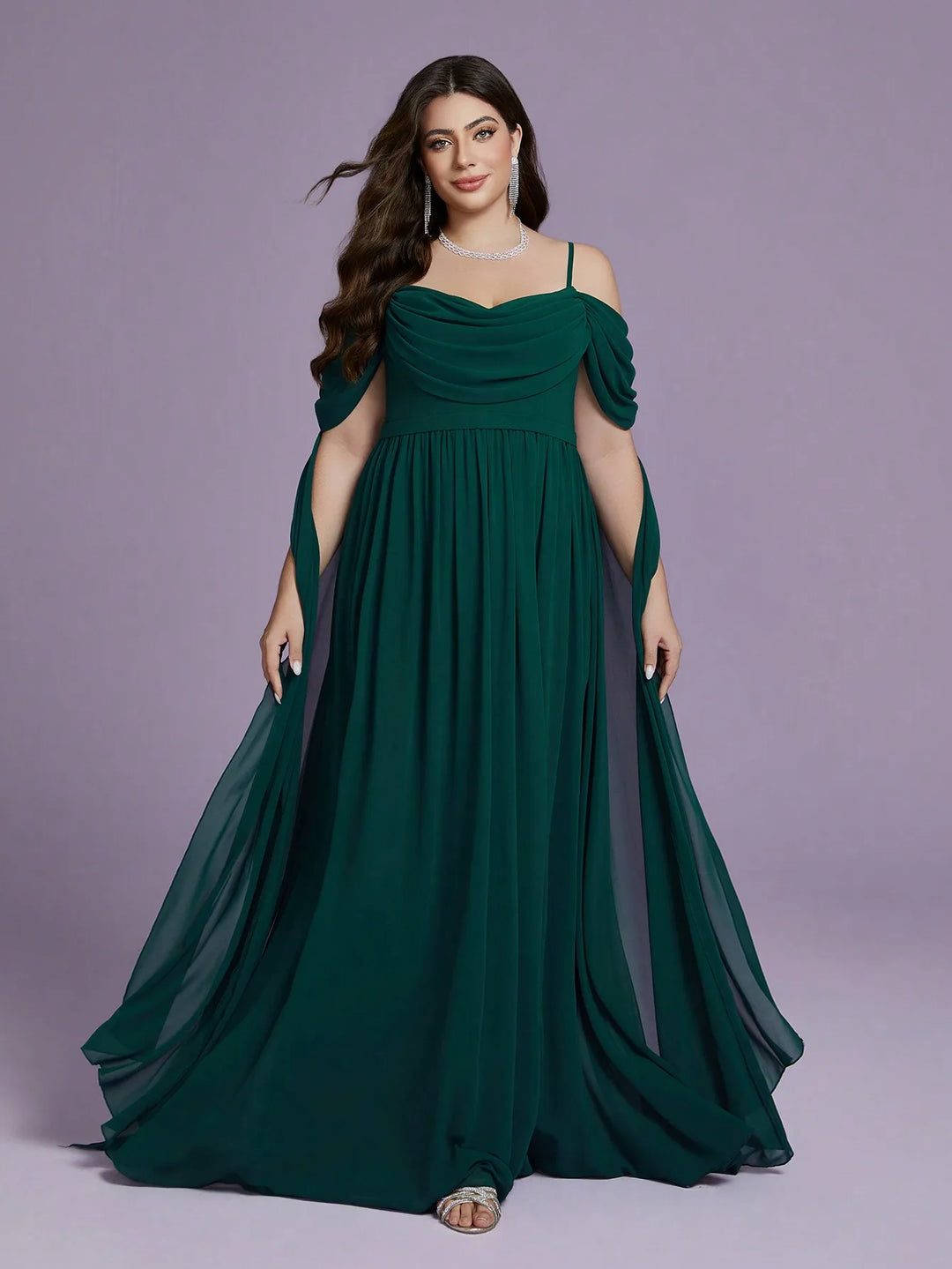 High-end Fluttered Sleeves Evening Dress