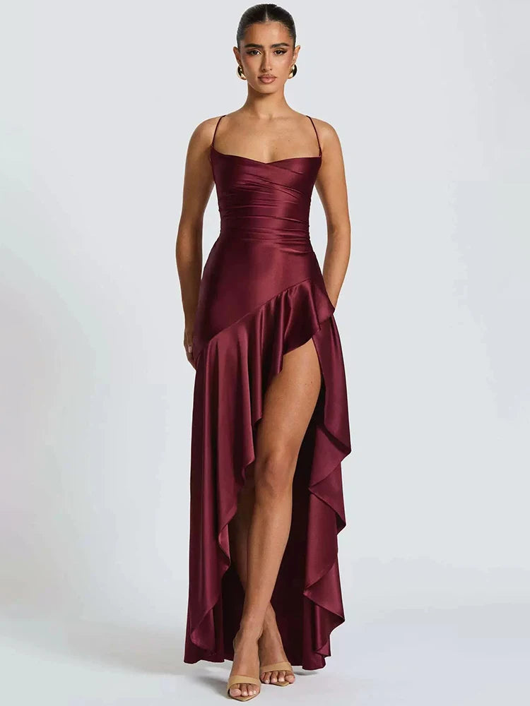 Glamorous Thigh High Split Maxi Dress