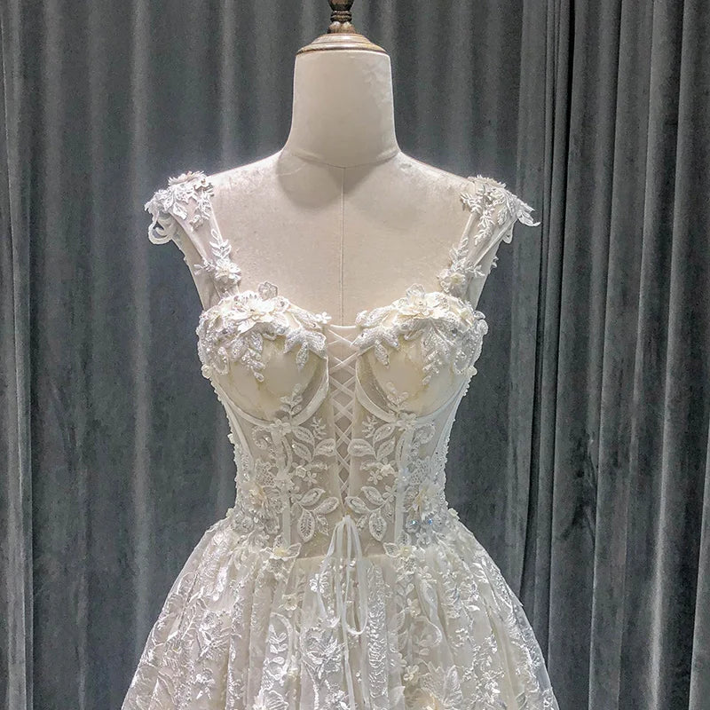 String Of Hearts Sequined Wedding Dress