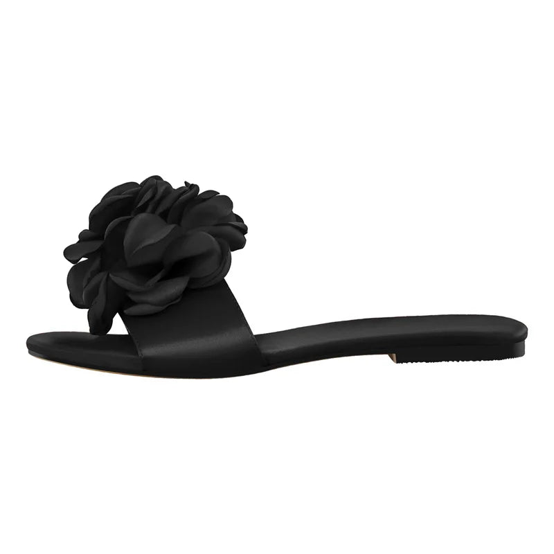 Light Luxury Flower Flat Sandals