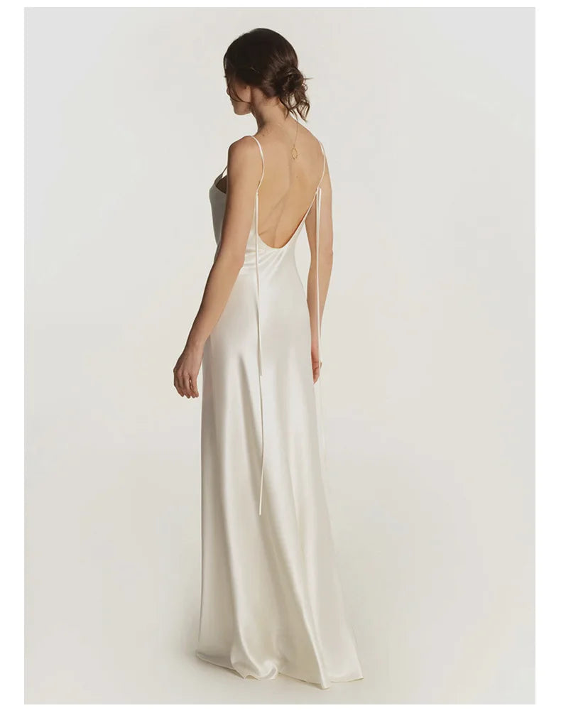 Luxurious Real Mulberry Silk Maxi Dress