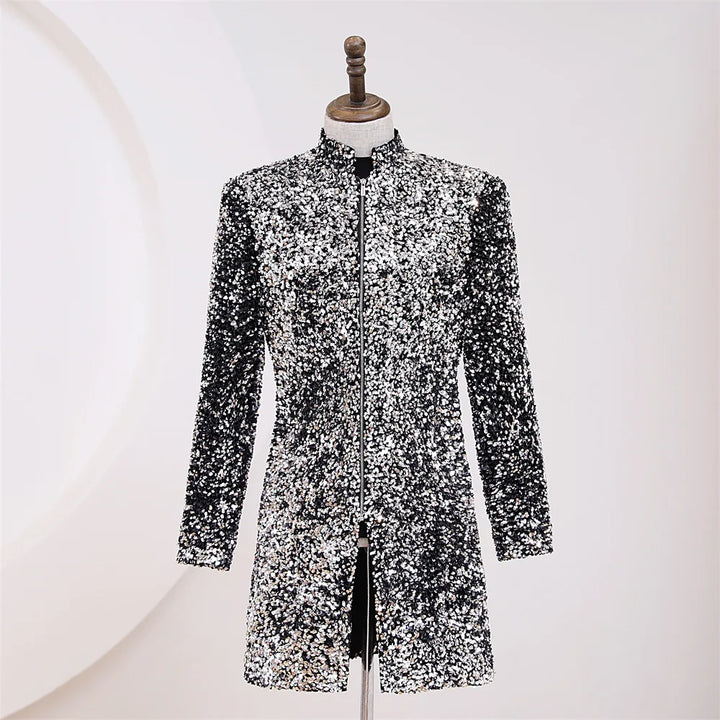Glamorous Sequin Velvet Coat