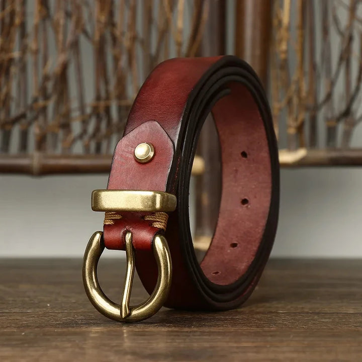 Pin Hook Real Cow Leather Belt