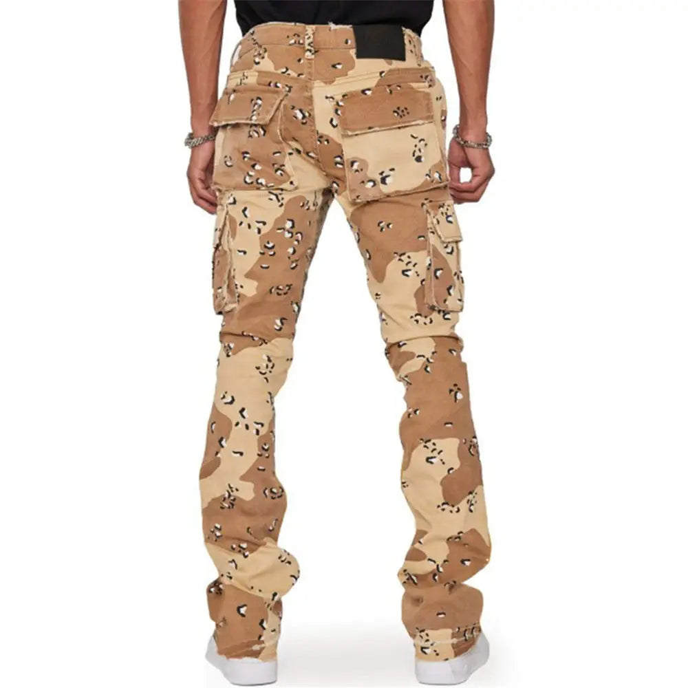 Camouflage Print Cargo Pants