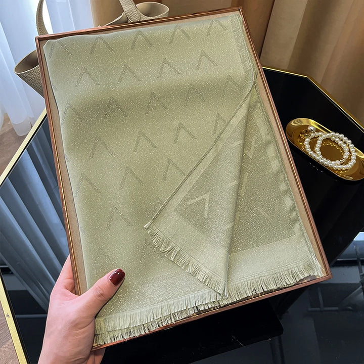 Elegant Silk Blend Shawl Wrap Headscarf