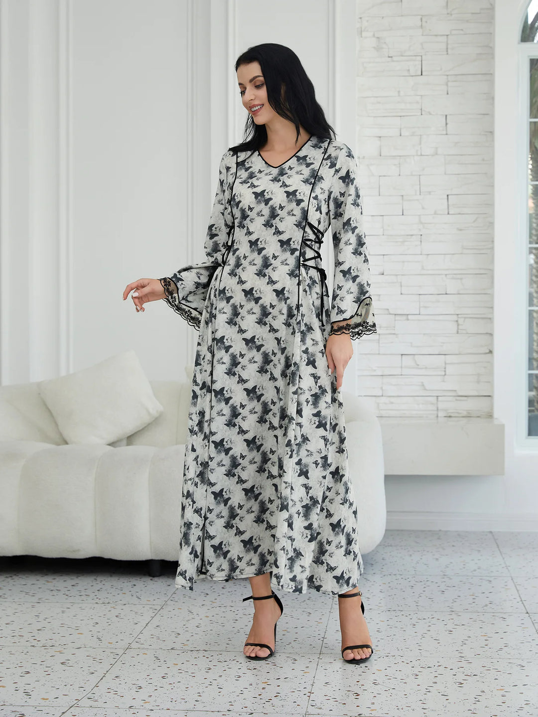 Classic Boho Abaya Dress