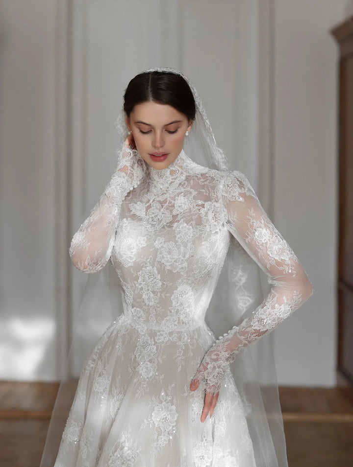 Charming A-Line Lace Wedding Couture
